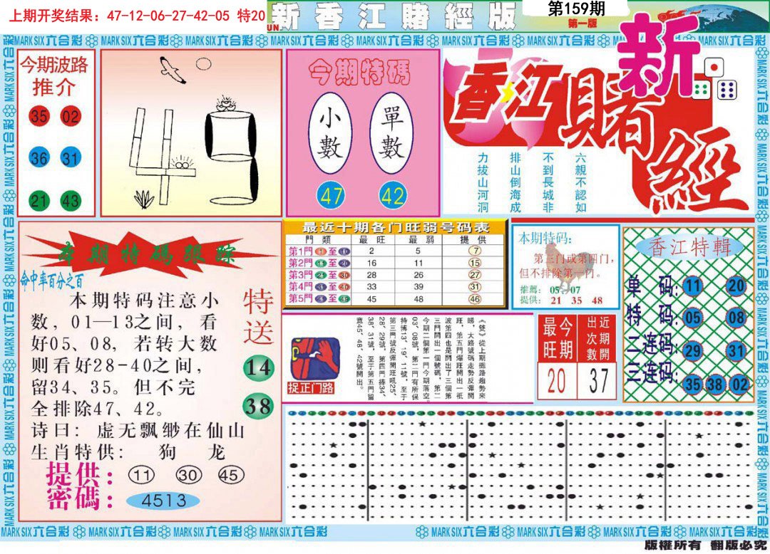 2024159期新香江赌经A
