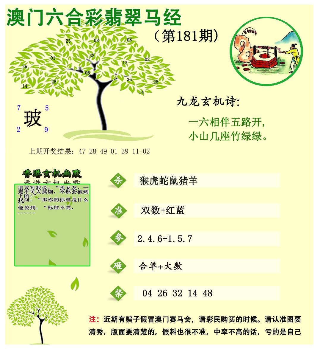 2024181期翡翠马经