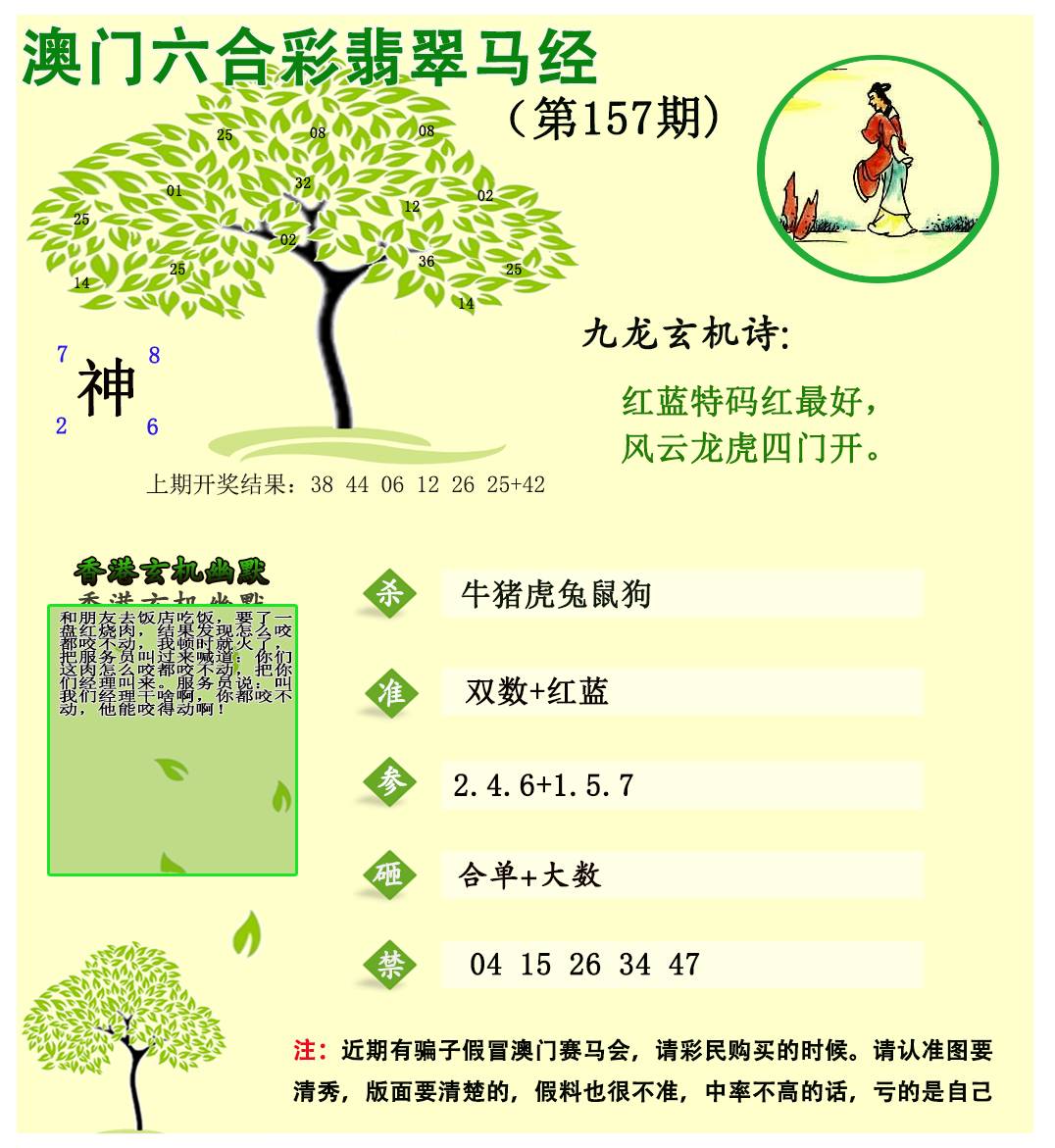 2024157期翡翠马经