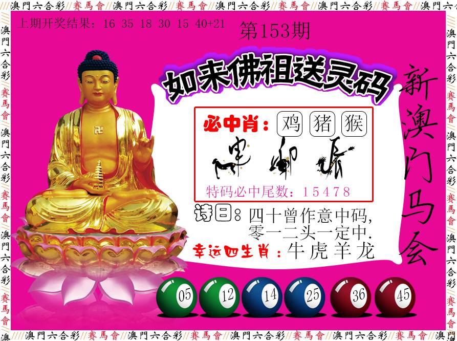 2024153期如来佛祖送灵码