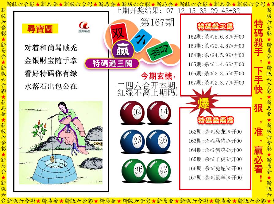 2024167期特码过三关