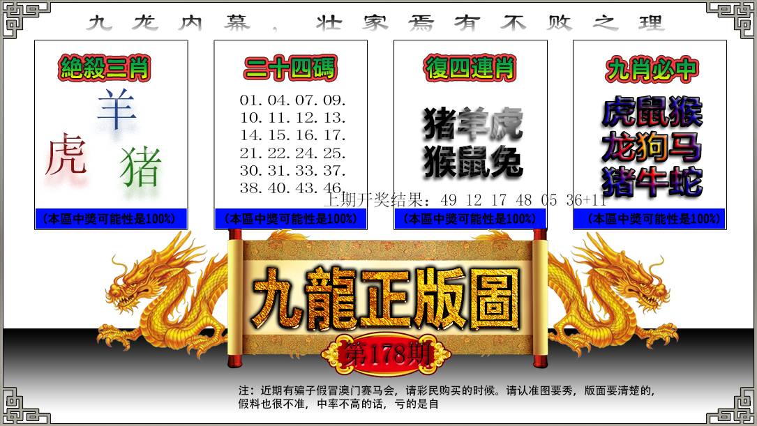 2024178期九龙正版图