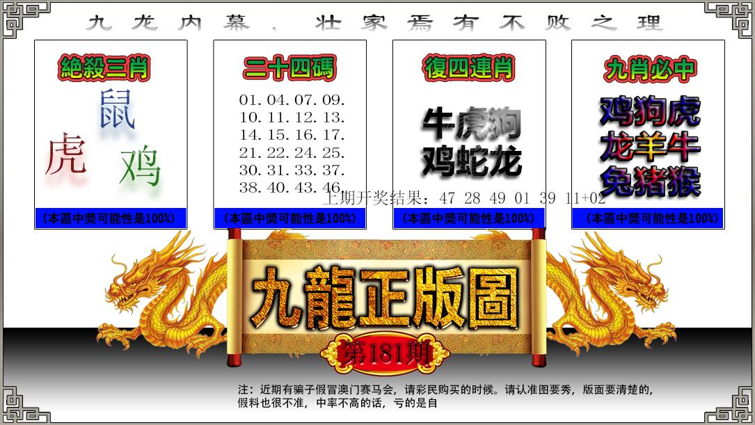 2024181期九龙正版图