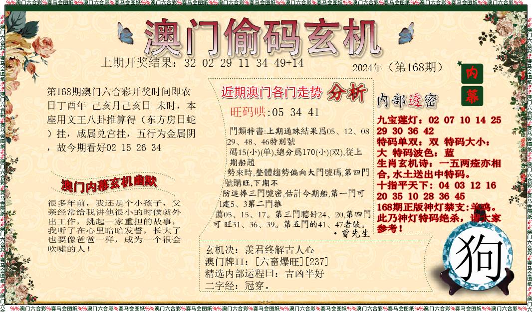 2024168期偷码玄机