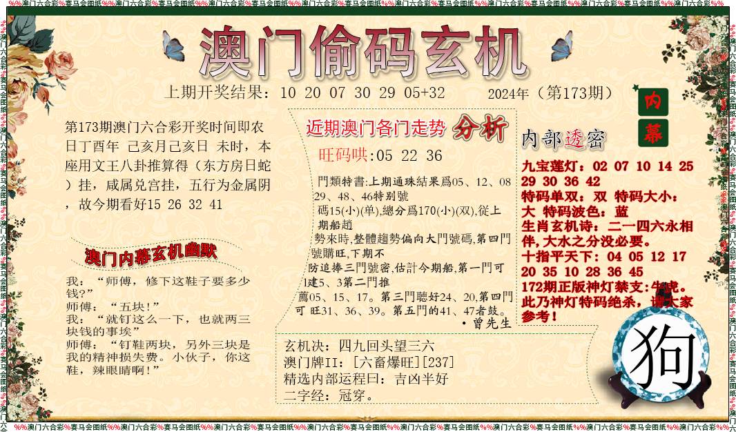 2024173期偷码玄机