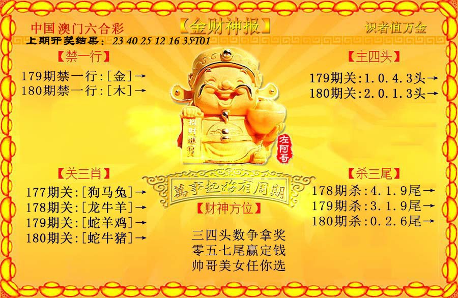 2024180期金财神