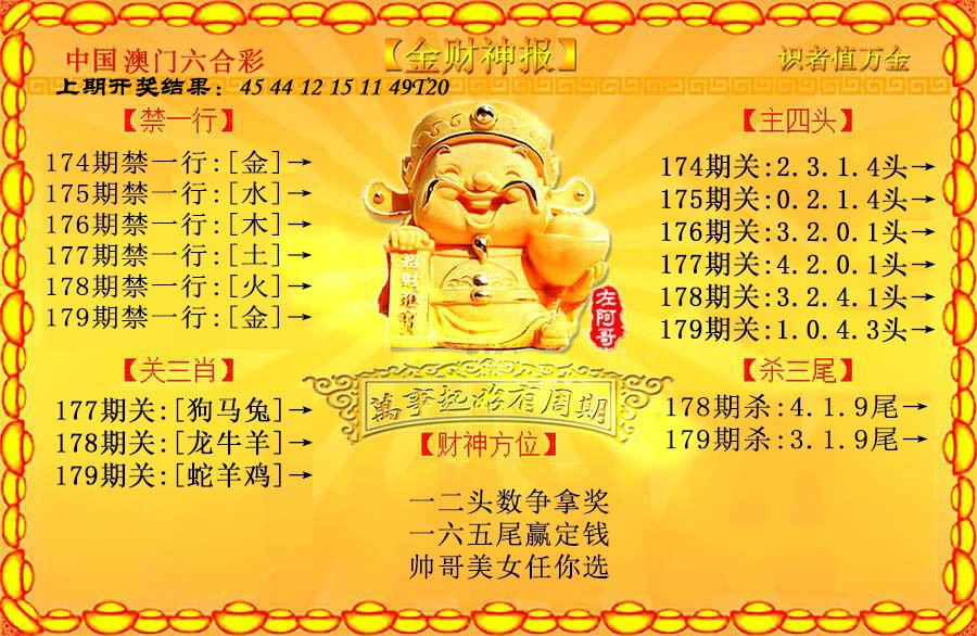 2024179期金财神