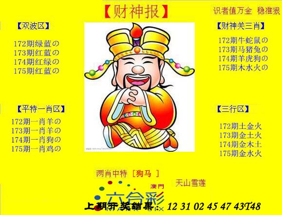 2024175期黄财神