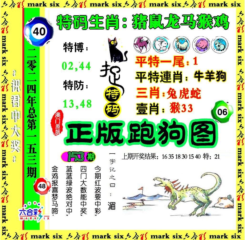 2024153期正版跑狗图