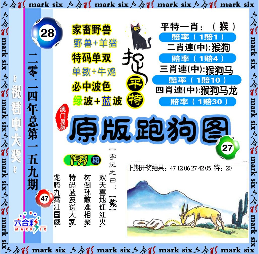 2024159期原版跑狗图