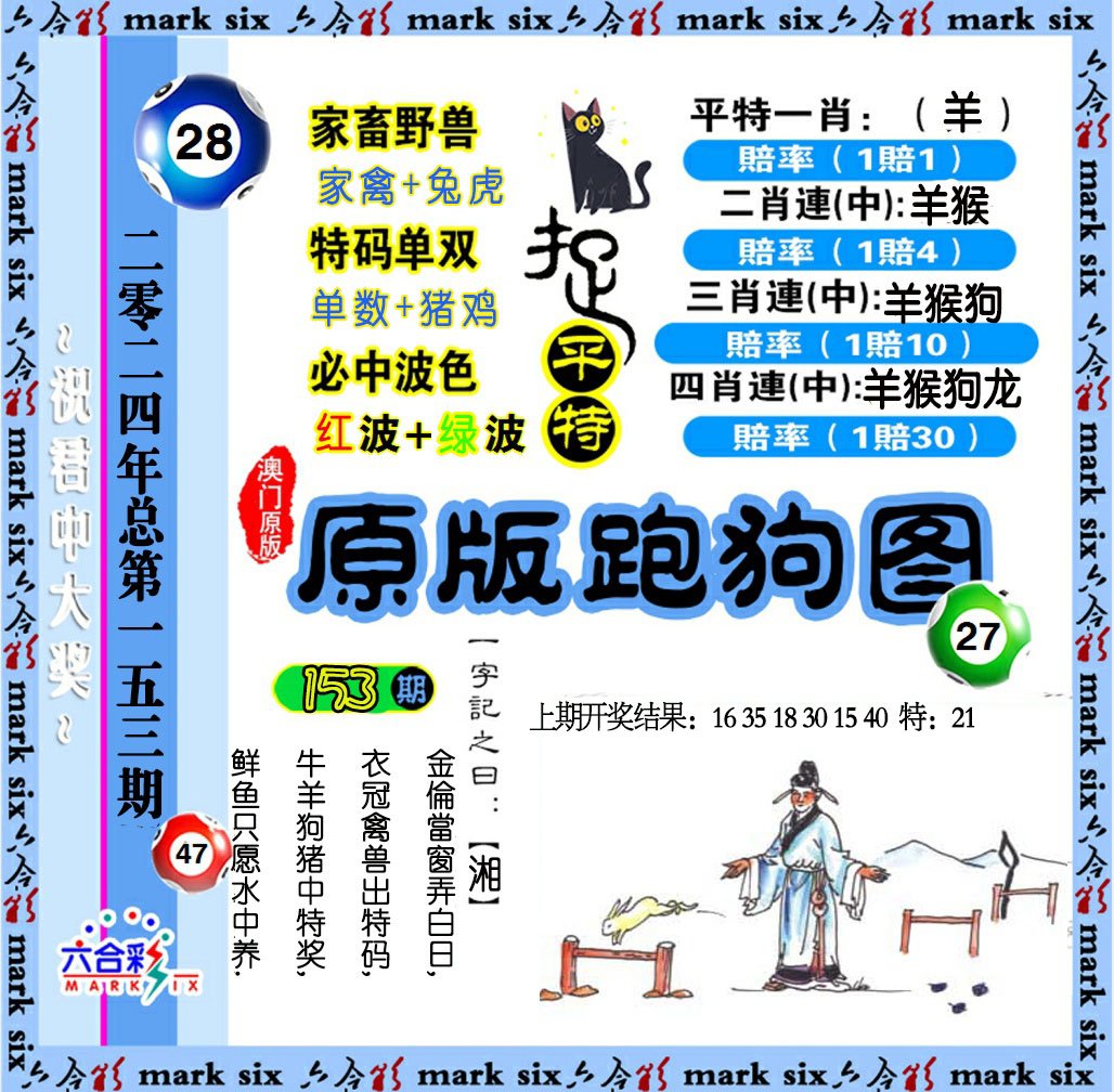 2024153期原版跑狗图
