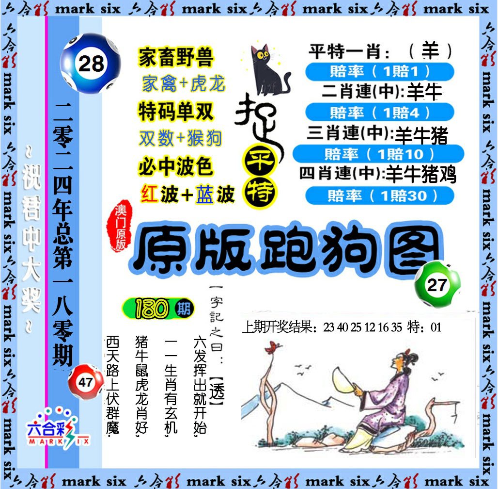2024180期原版跑狗图