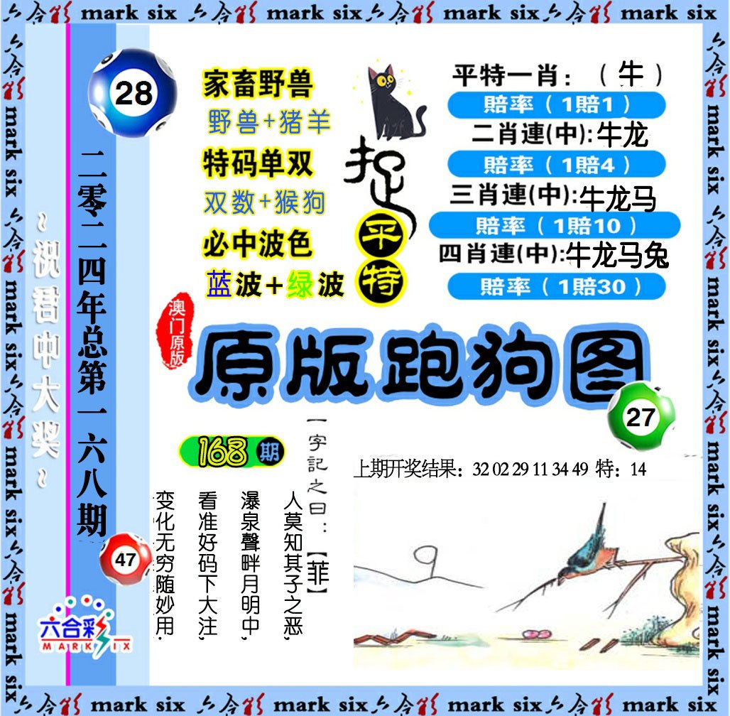 2024168期原版跑狗图
