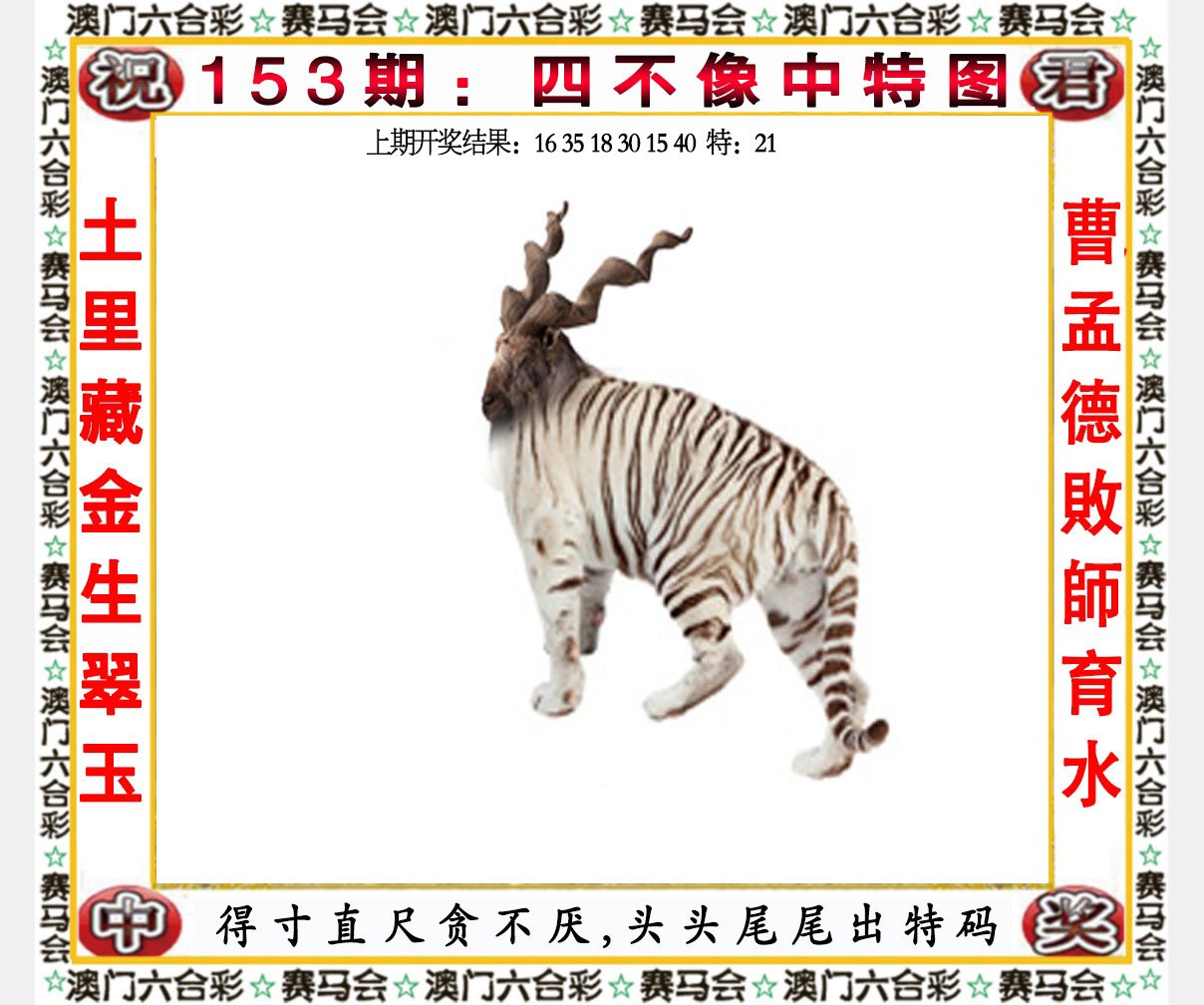 2024153期四不像中特图