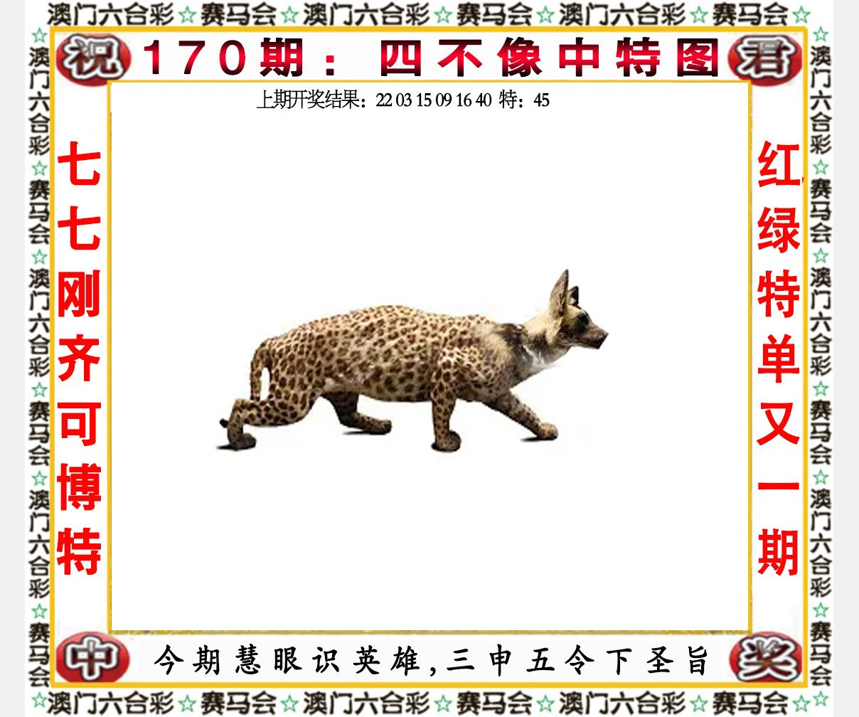 2024170期四不像中特图