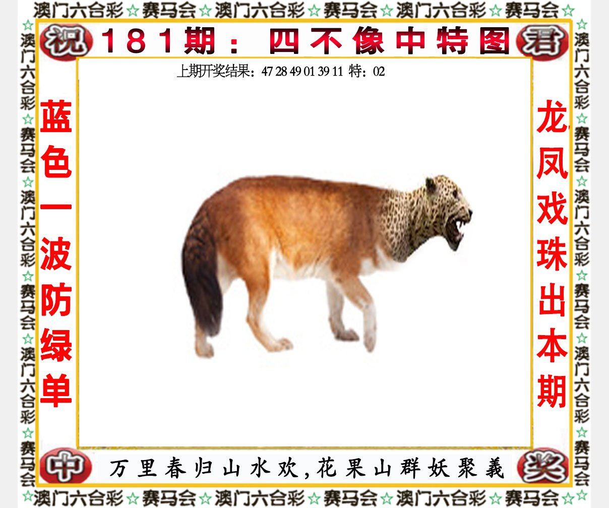 2024181期四不像中特图