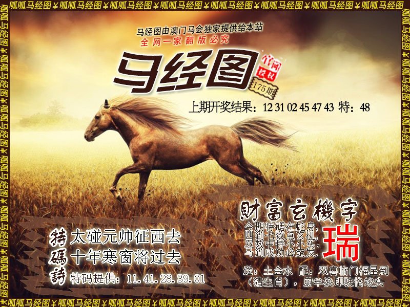 2024175期马经10