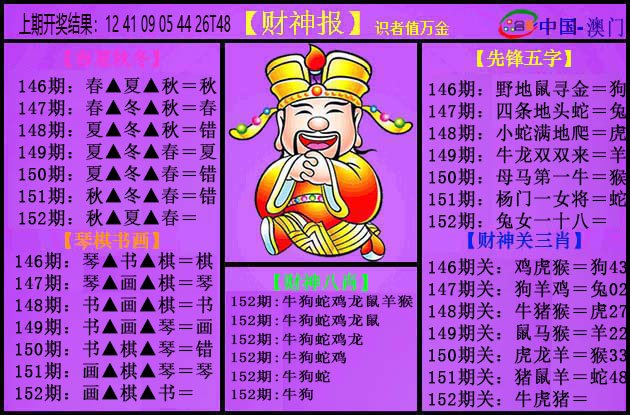 2024152期紫财神