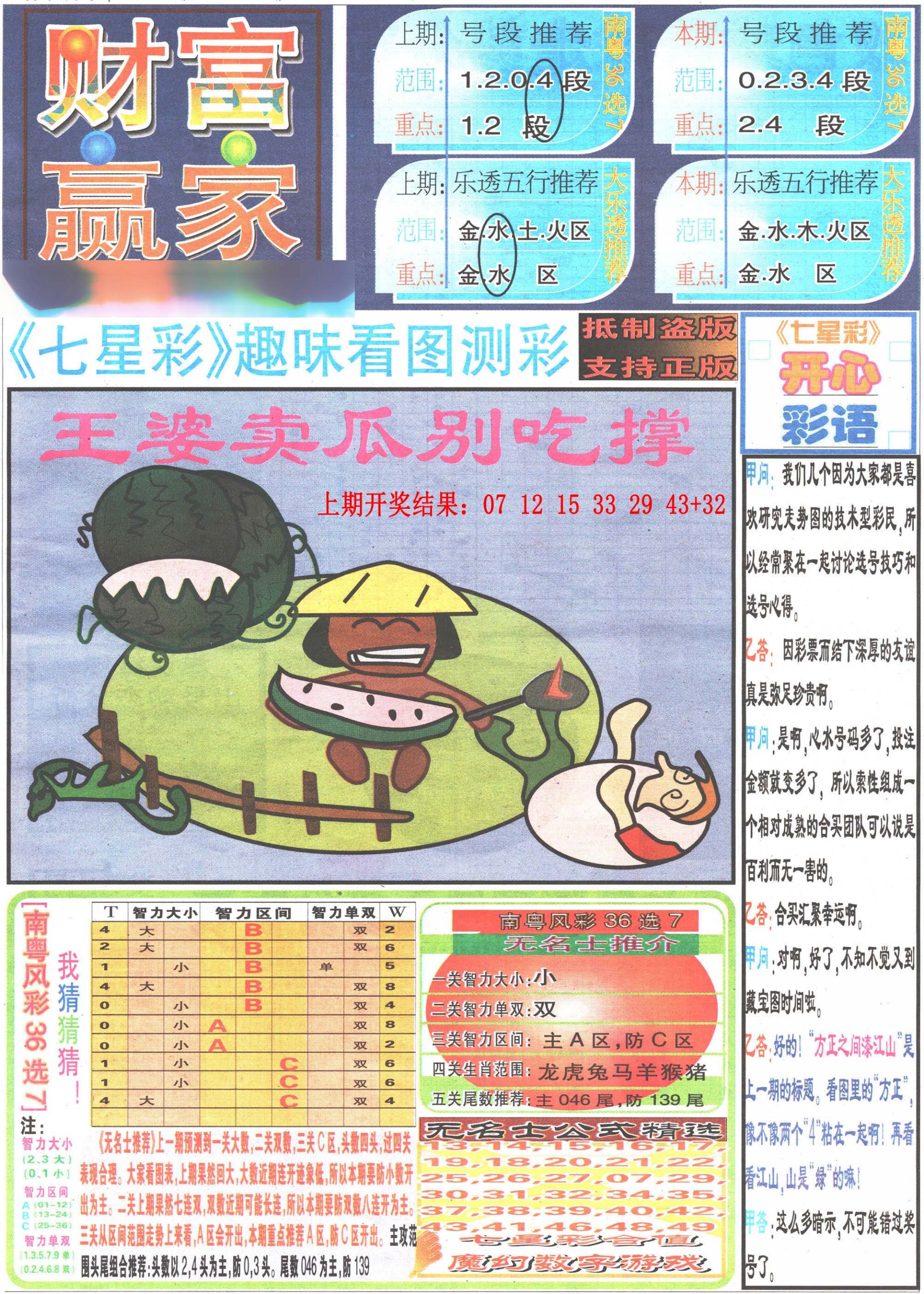 2024167期七星彩图(高清)