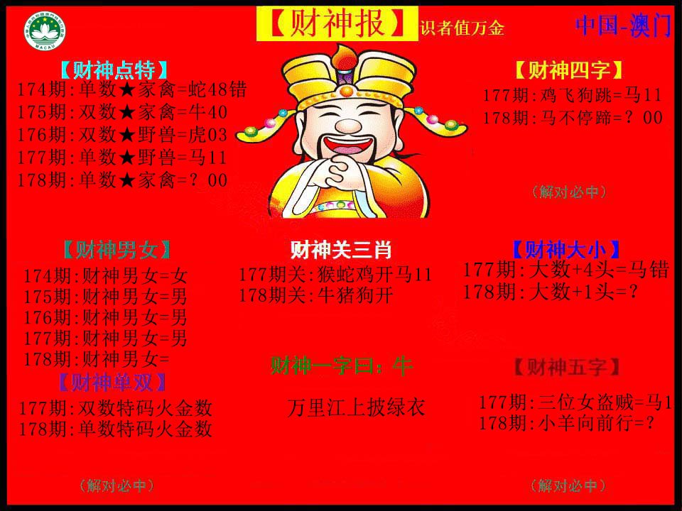 2024178期红财神
