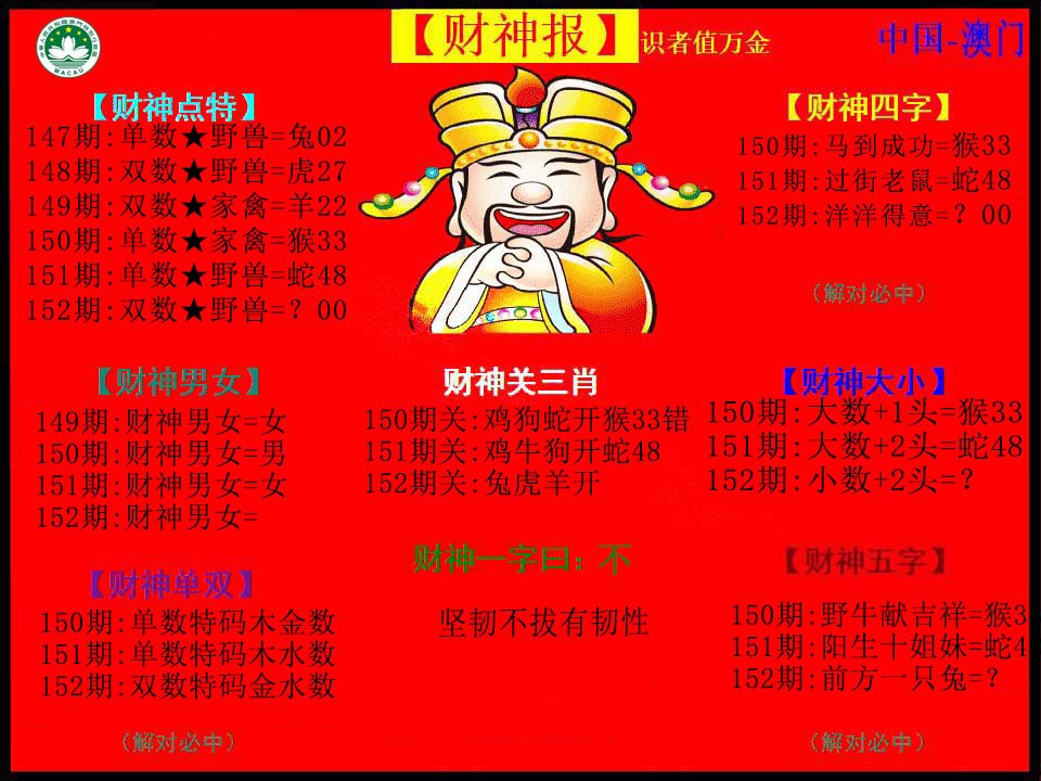 2024152期红财神