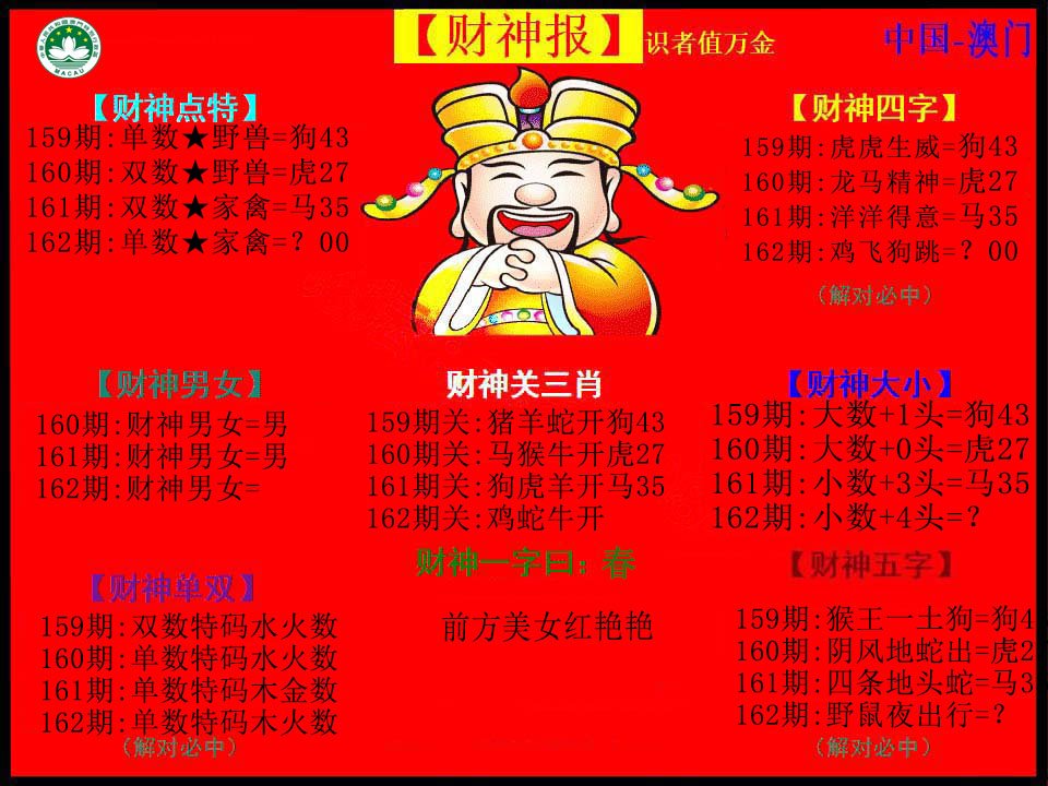 2024162期红财神