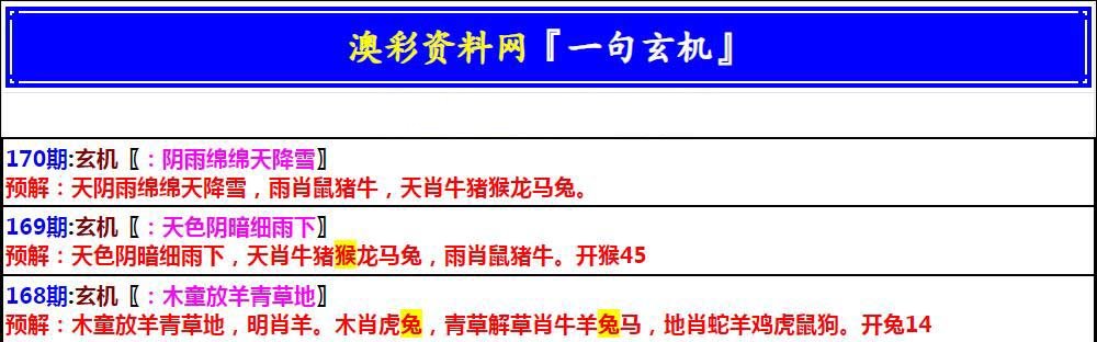 2024170期澳门一句玄机
