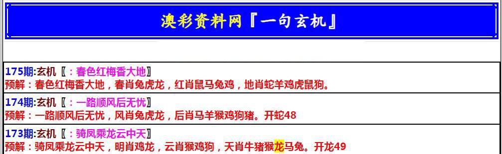 2024175期澳门一句玄机