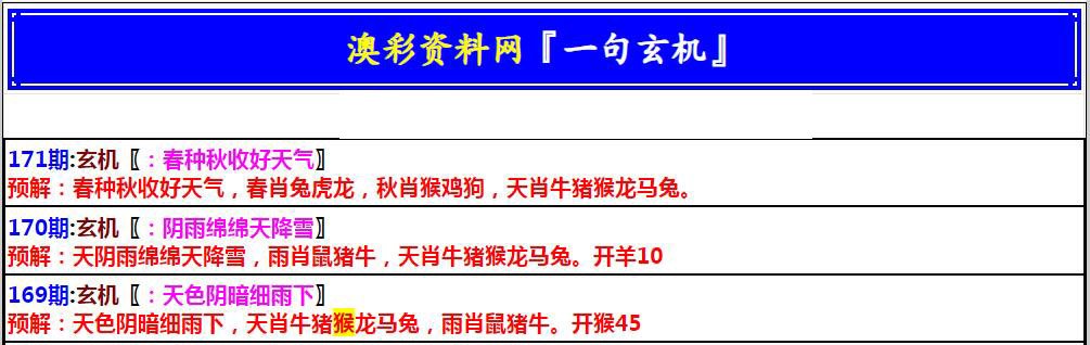 2024171期澳门一句玄机