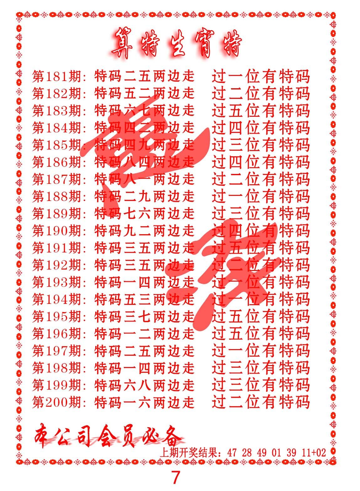 2024181期算特生肖诗