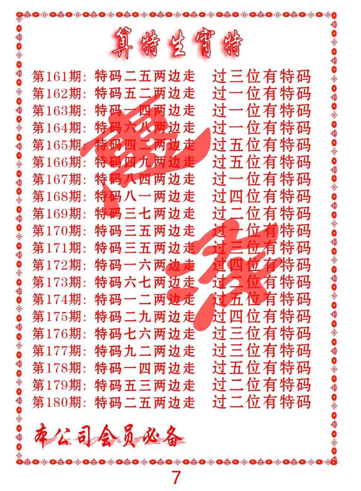 2024175期算特生肖诗