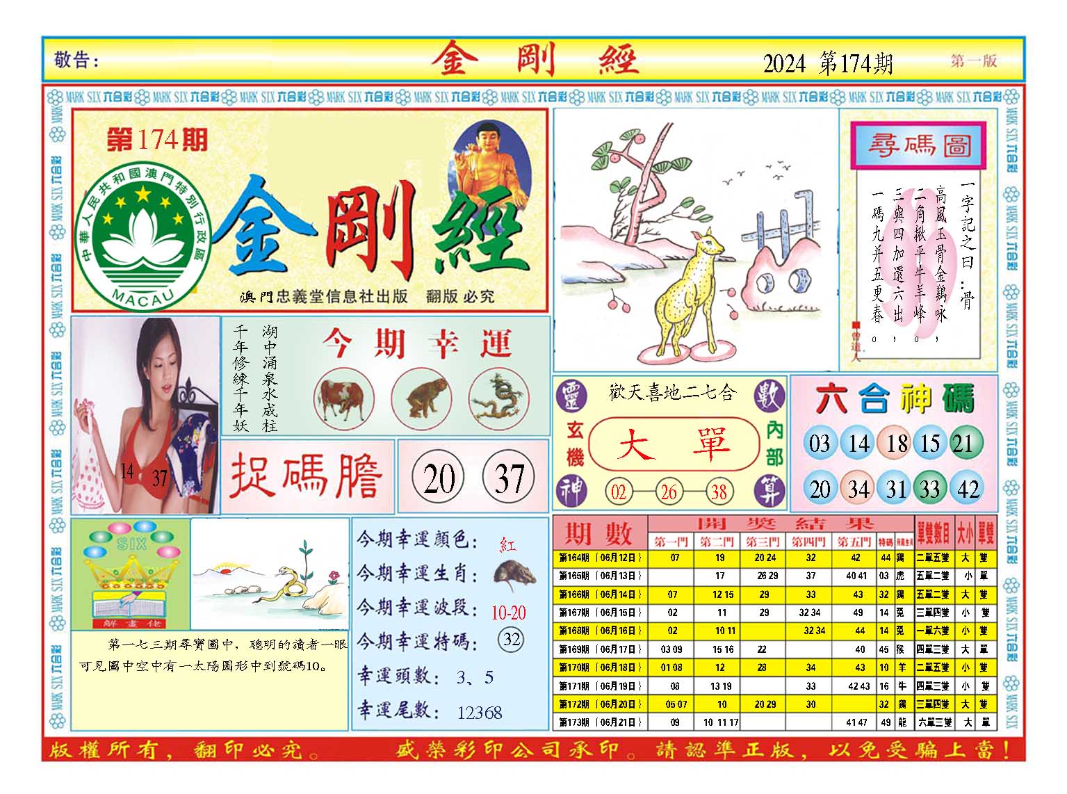 2024174期金刚经A
