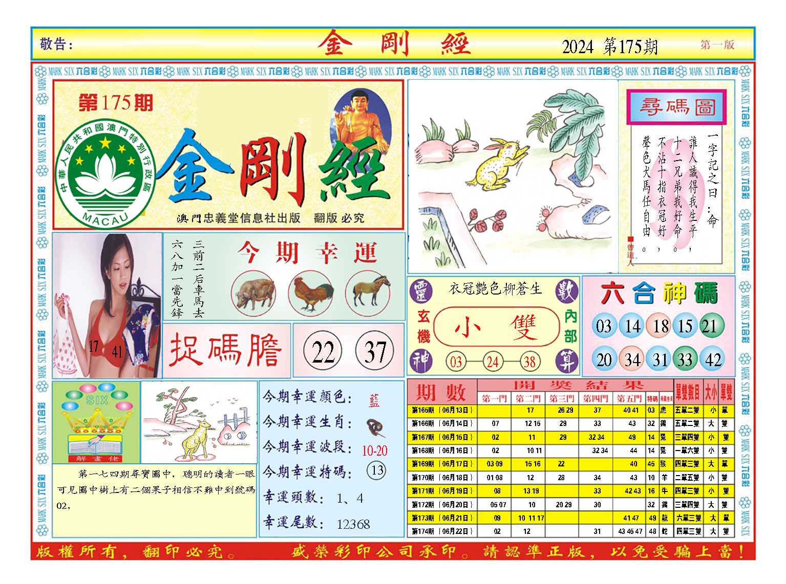 2024175期金刚经A