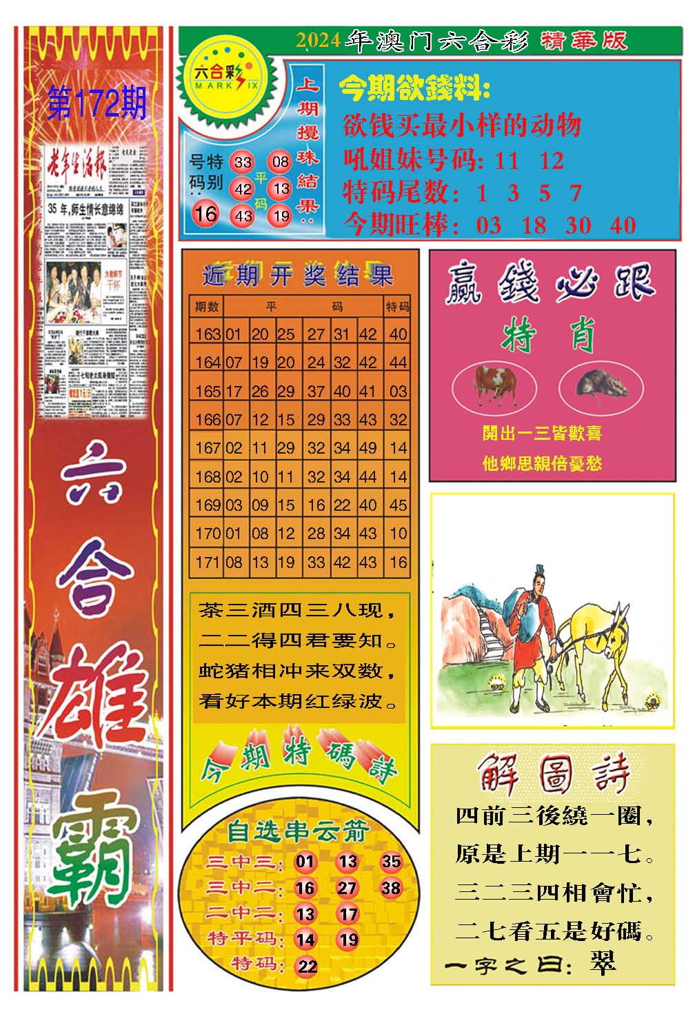 2024172期六合雄霸