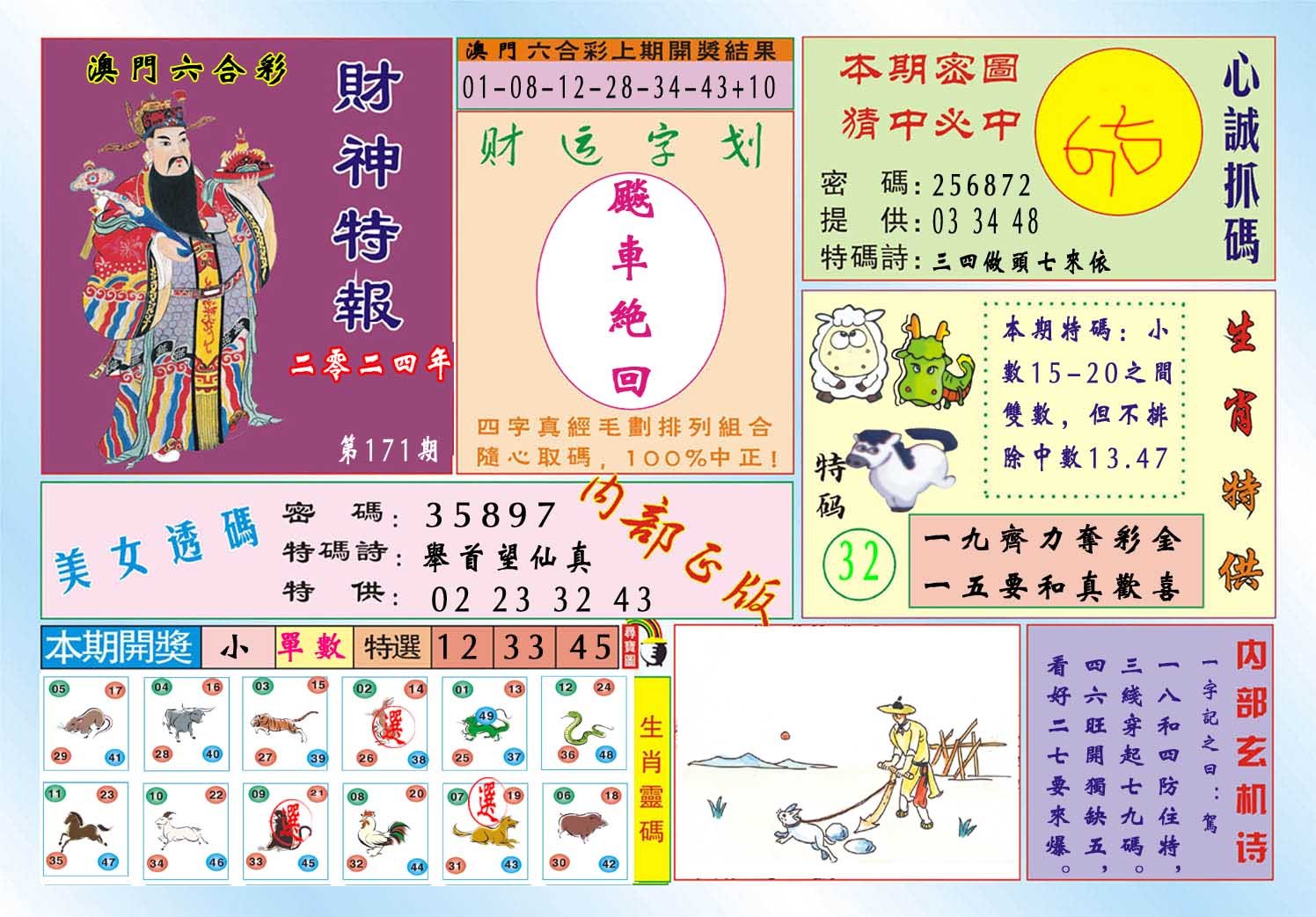 2024171期财神特报