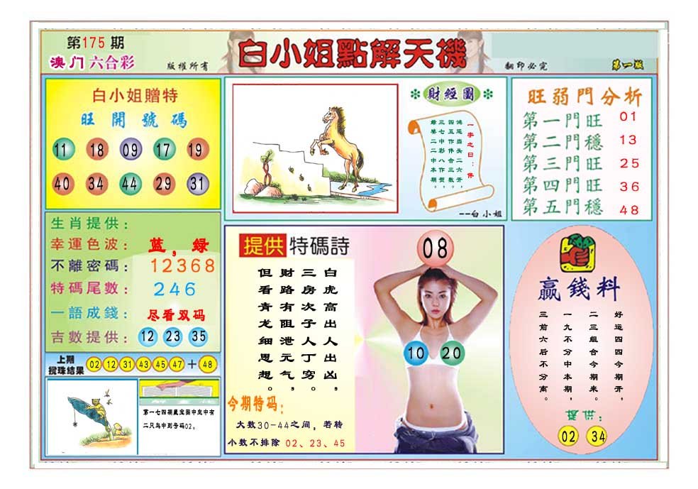 2024175期白小姐点解天机A