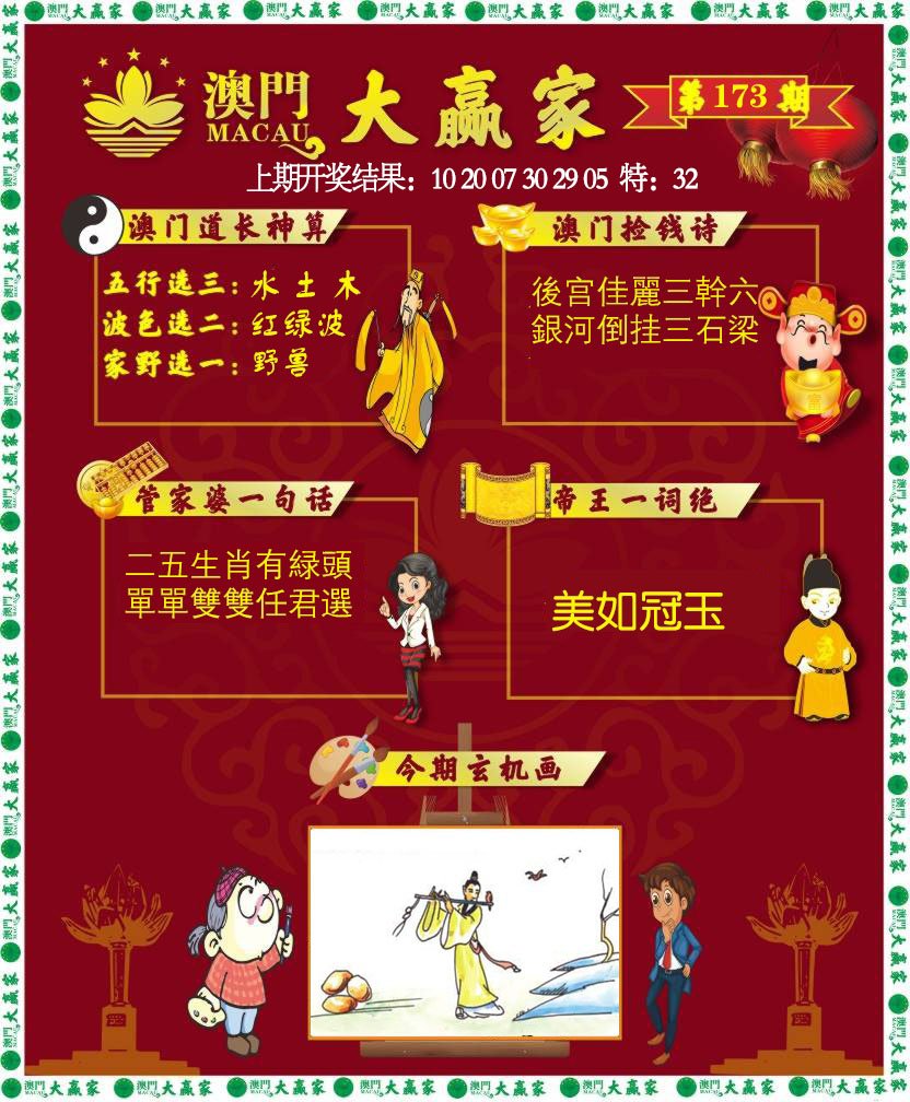 2024173期大赢家