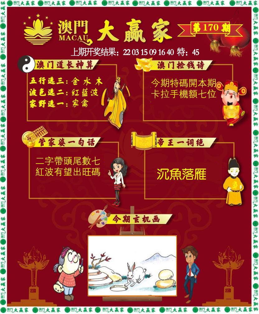 2024170期大赢家