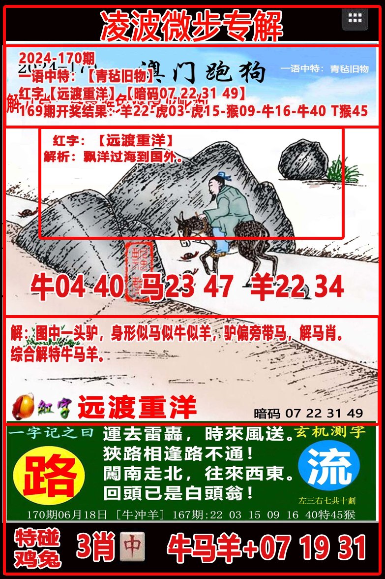 2024170期凌波微步