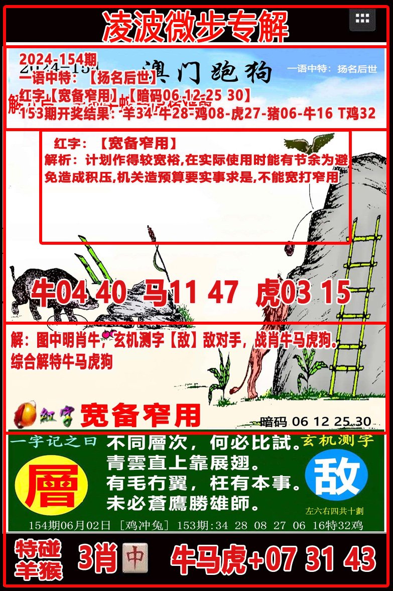 2024154期凌波微步