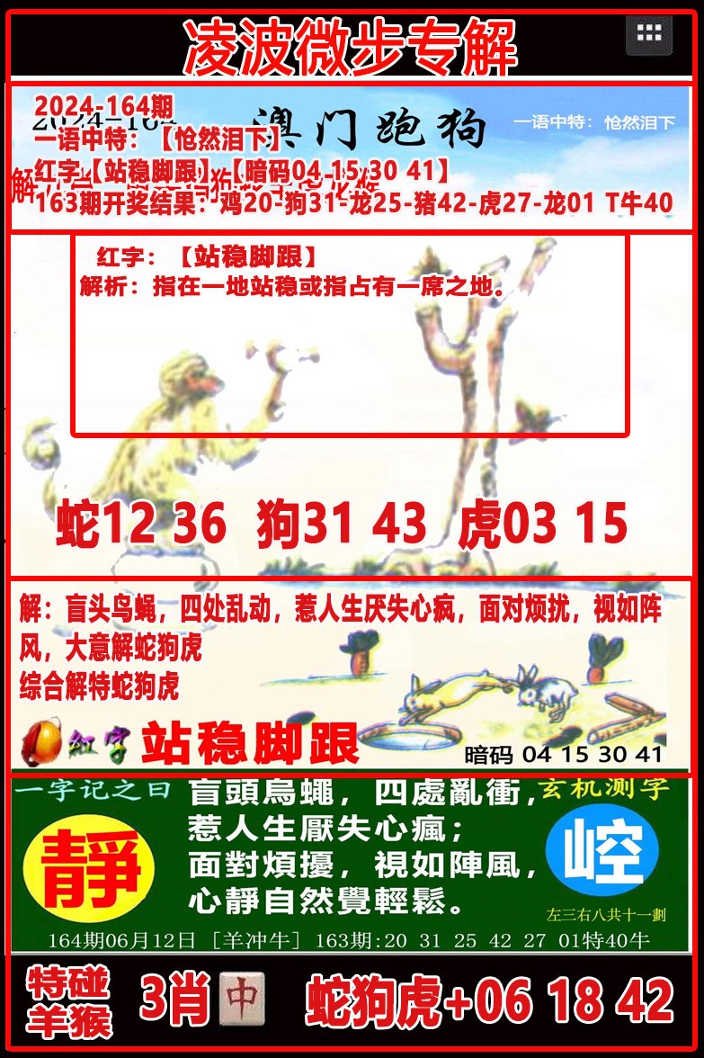 2024164期凌波微步