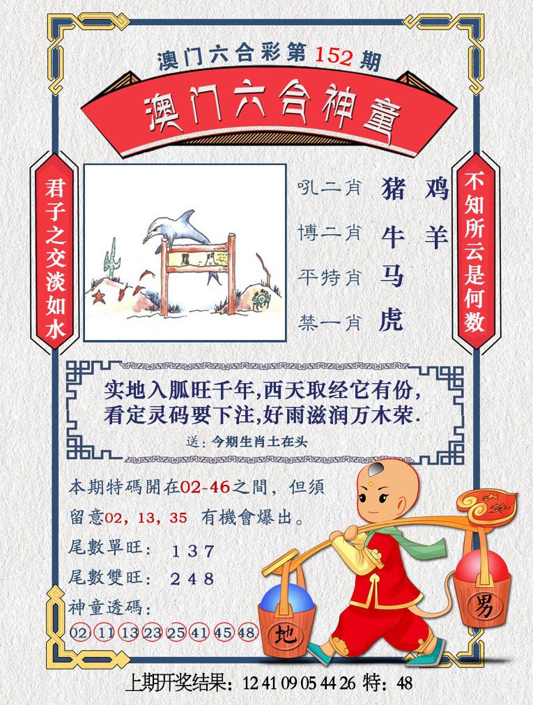 2024152期澳门六合神童