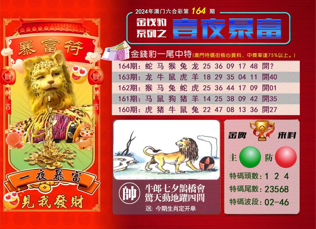 2024164期一夜暴富