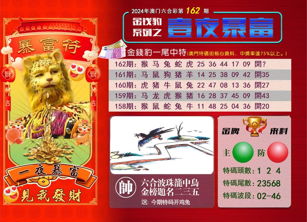 2024162期一夜暴富