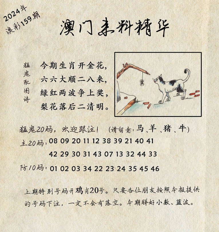 2024159期澳门来料精华