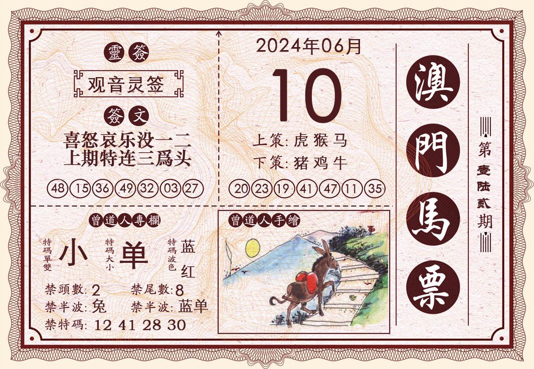 2024162期澳门马票