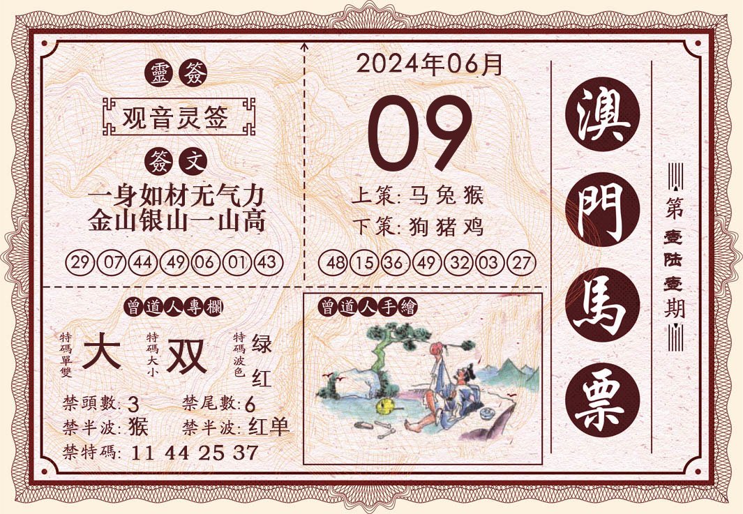 2024161期澳门马票