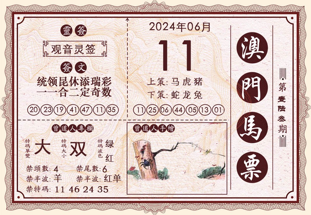 2024163期澳门马票
