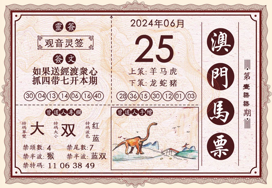 2024177期澳门马票