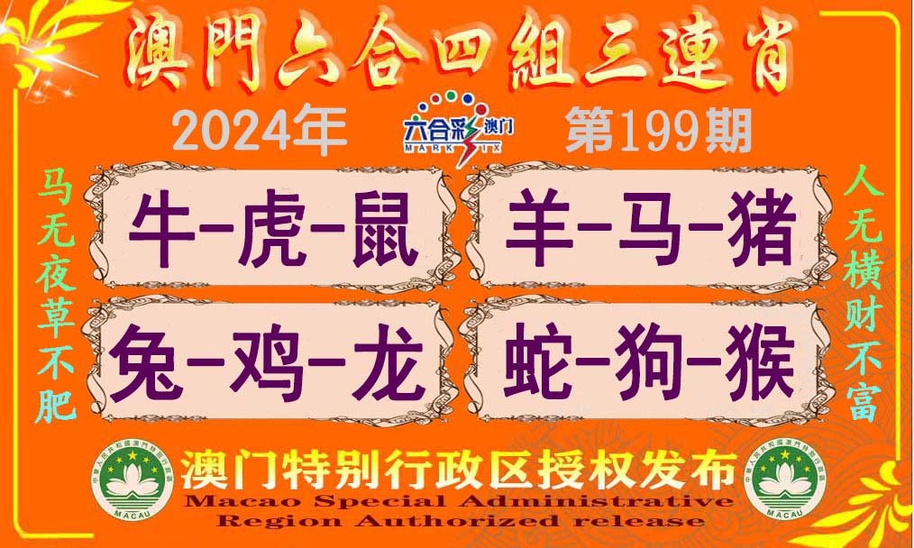 2024199期六合四组三连肖
